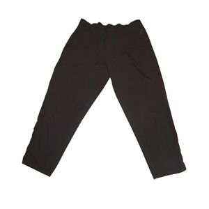 PrAna Midtown Capri Black Jogger Womens Size Small Ruched Hem Drawstring READ